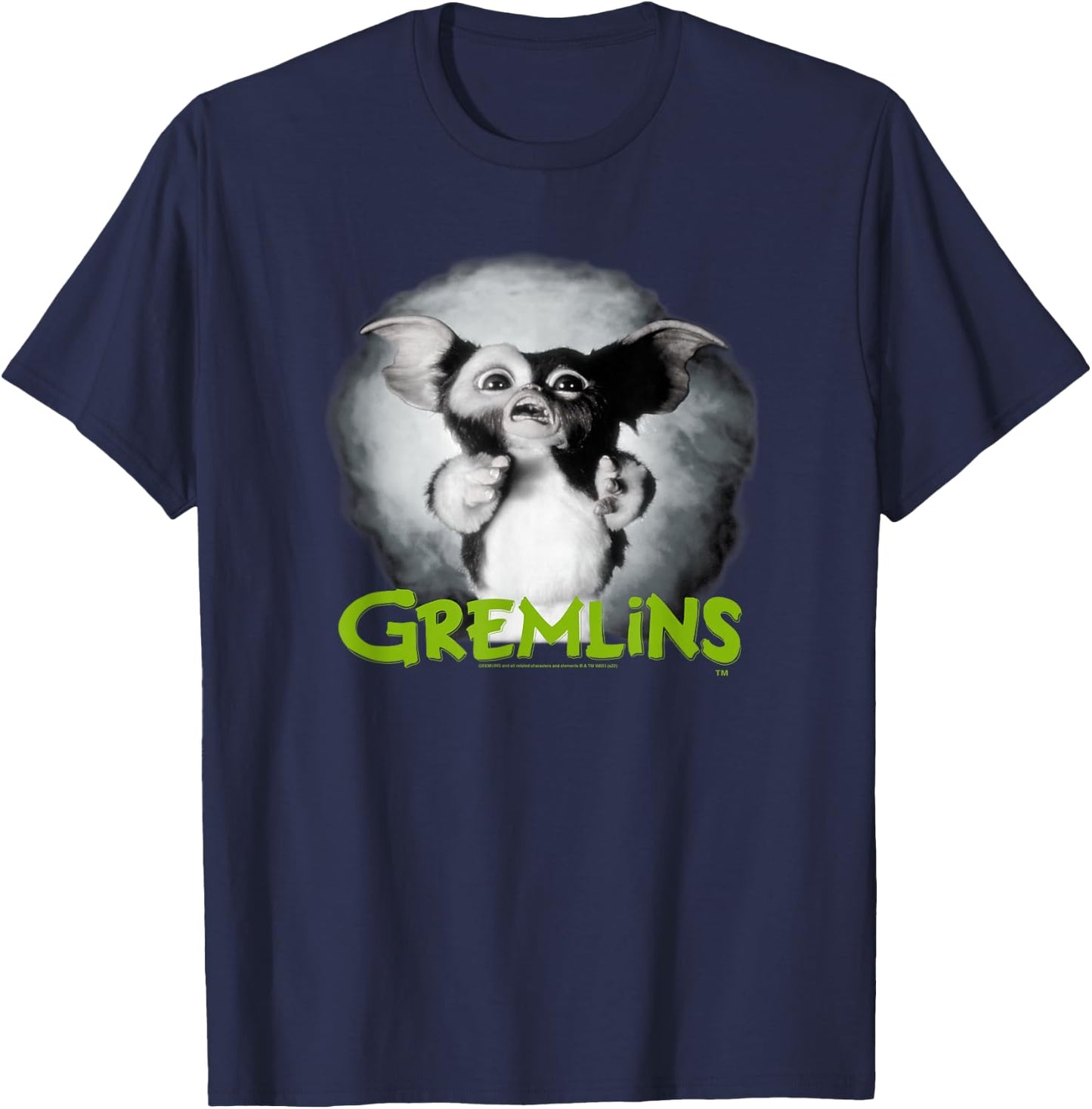 Gremlins Scared Green T-Shirt - T-Shirt | Navy