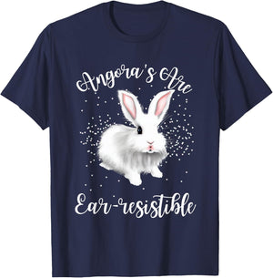 Angora Bunny Rabbit Funny Rabbit Ear-resistible T-Shirt - T-Shirt | Navy