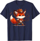 Western Rodeo Cowboy Hat Fox Texas Animals T-Shirt - T-Shirt | Navy
