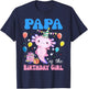 Papa of the Birthday Axolotl Bday Birthday Axolotl T-Shirt - T-Shirt | Navy