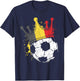 Belgian Flag Novelty Belgium T-Shirt - T-Shirt | Navy