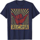 Aloha Hawaiian Hawaii Vintage Distressed Shaka Sign T-Shirt - T-Shirt | Navy
