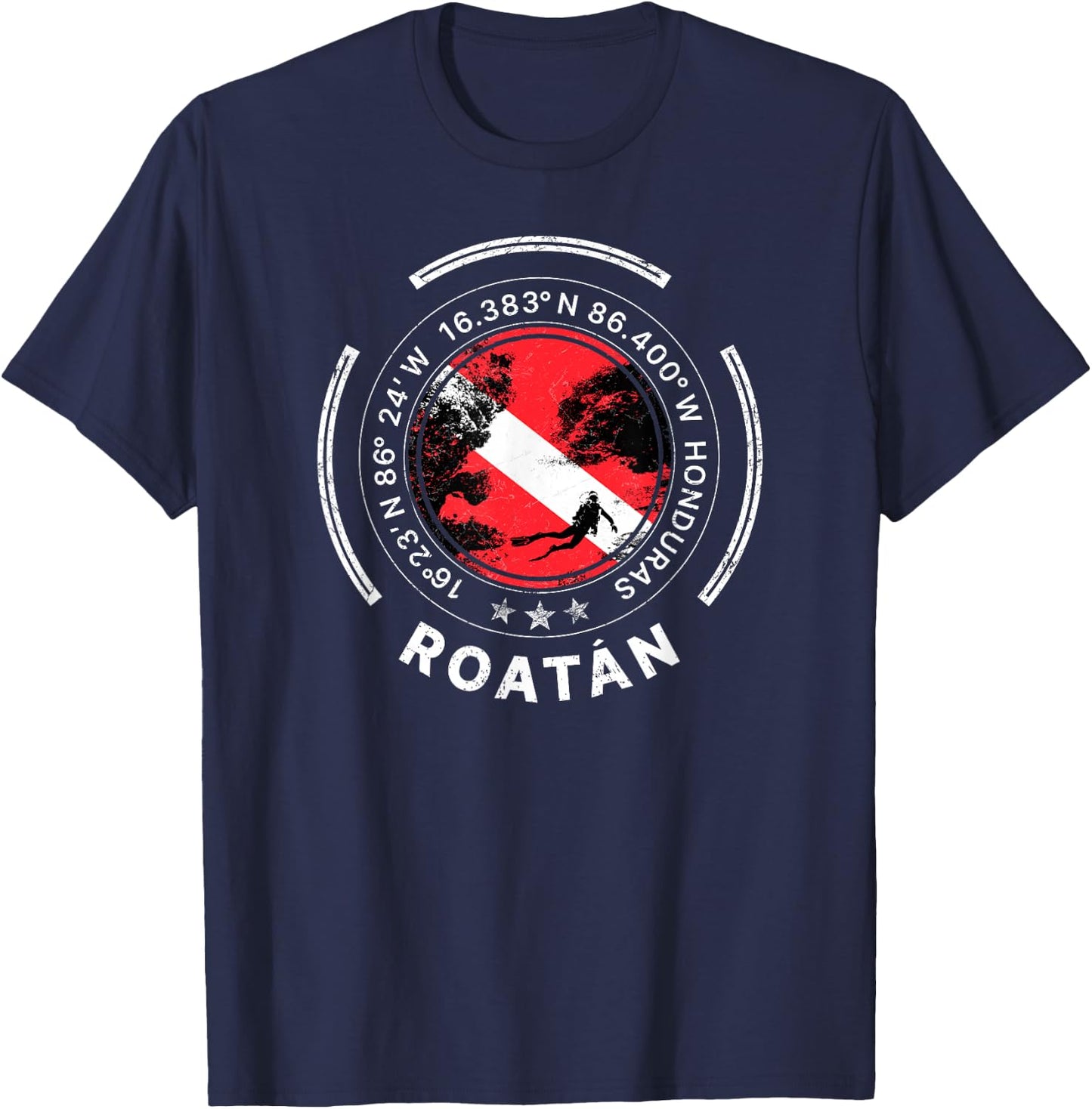 Honduras Roatan Diving T-Shirt - T-Shirt | Navy