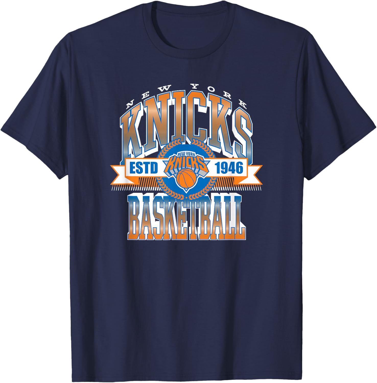NBA New York Knicks Zeitplan T-Shirt - T-Shirt | Navy