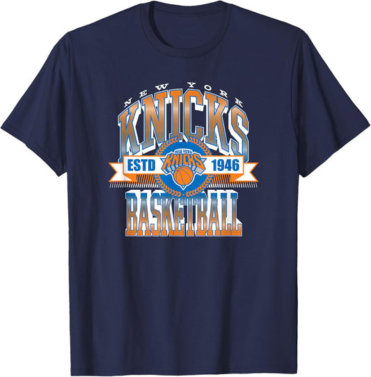 NBA New York Knicks Zeitplan T-Shirt - T-Shirt | Navy