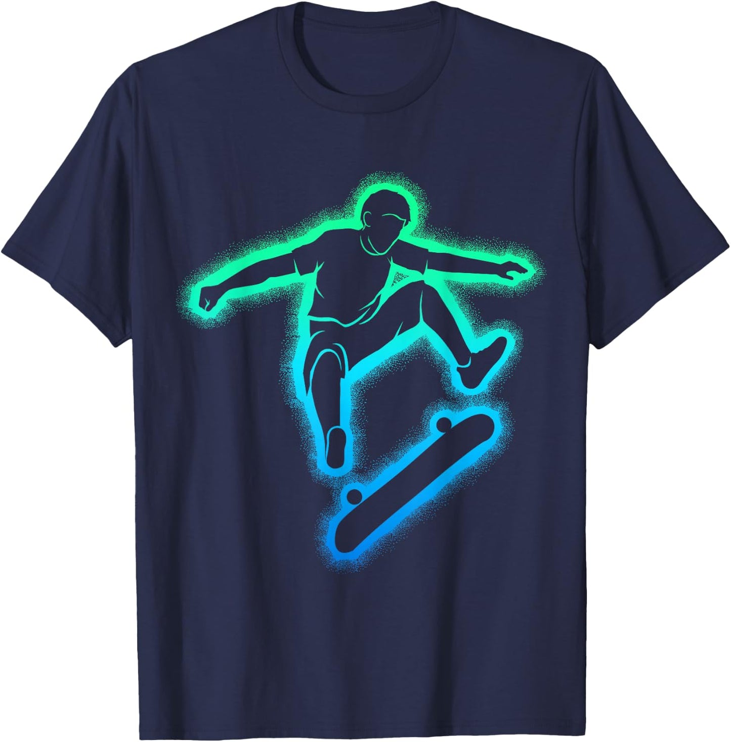 Skateboard Skateboarder Skater Boys Kids , black T-Shirt - T-Shirt | Navy