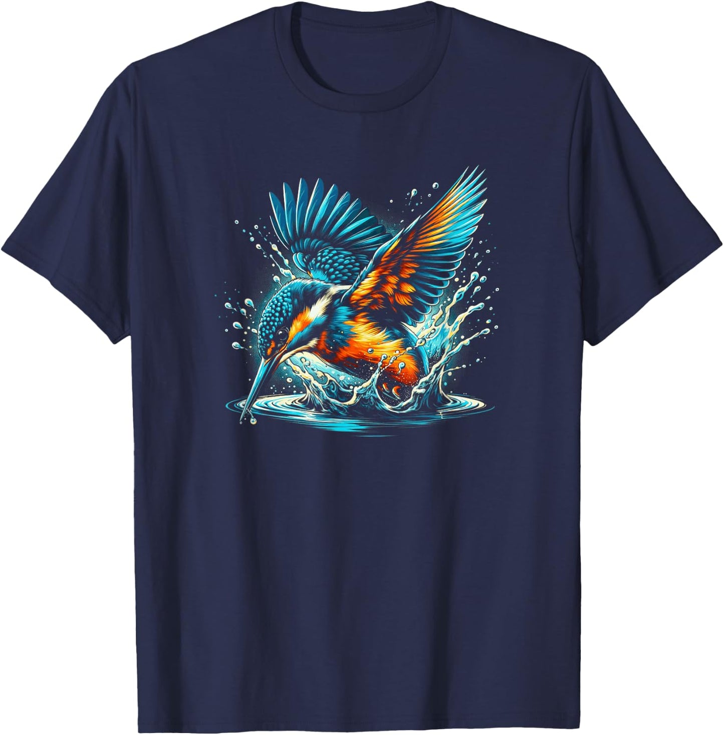 Eisvogel Vogelbeobachtung Eisvögel Natur T-Shirt - T-Shirt | Navy