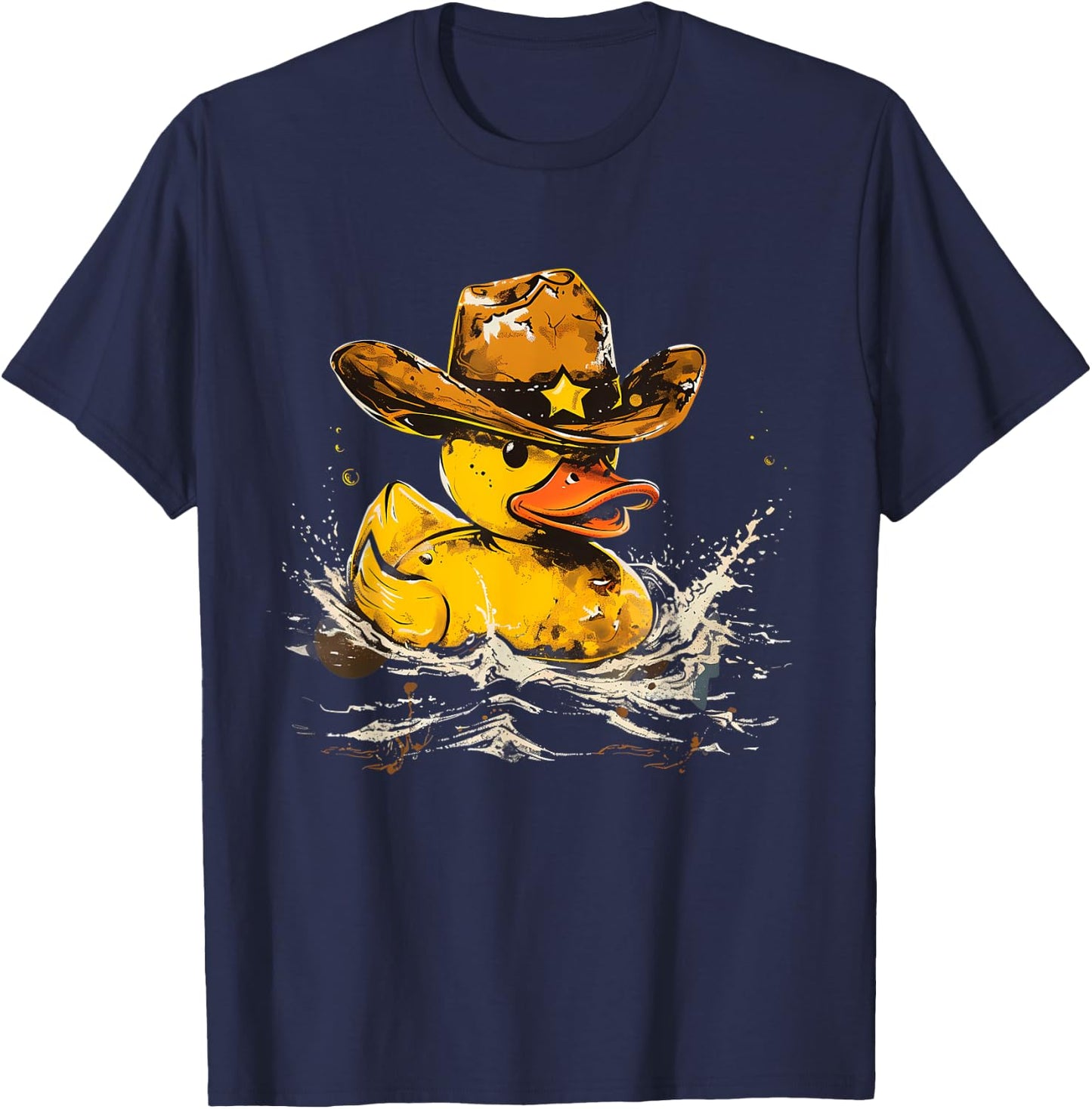 Rubber Duck Sheriff Marshal Rubber Duckie Rubber Duckling T-Shirt - T-Shirt | Navy