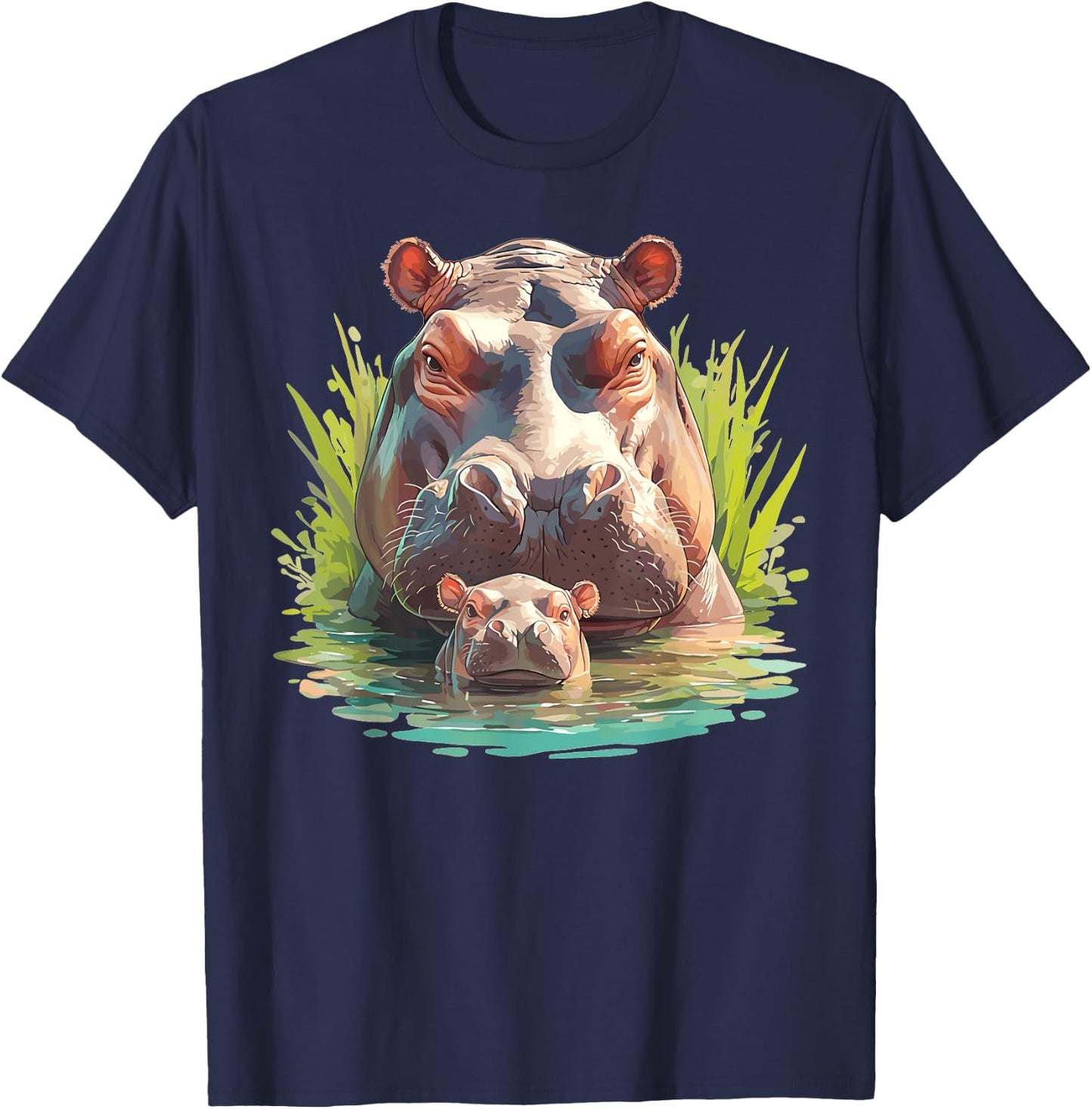 Hippos Hippo T-Shirt - T-Shirt | Navy