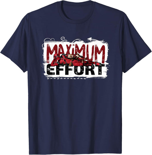 Marvel Studios Deadpool & Wolverine Dogpool Maximum Effort , Black, S T-Shirt - T-Shirt | Navy