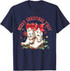 Merry Christmas Y'all Howdy Christmas Boots Cowgirl Coquette T-Shirt - T-Shirt | Navy