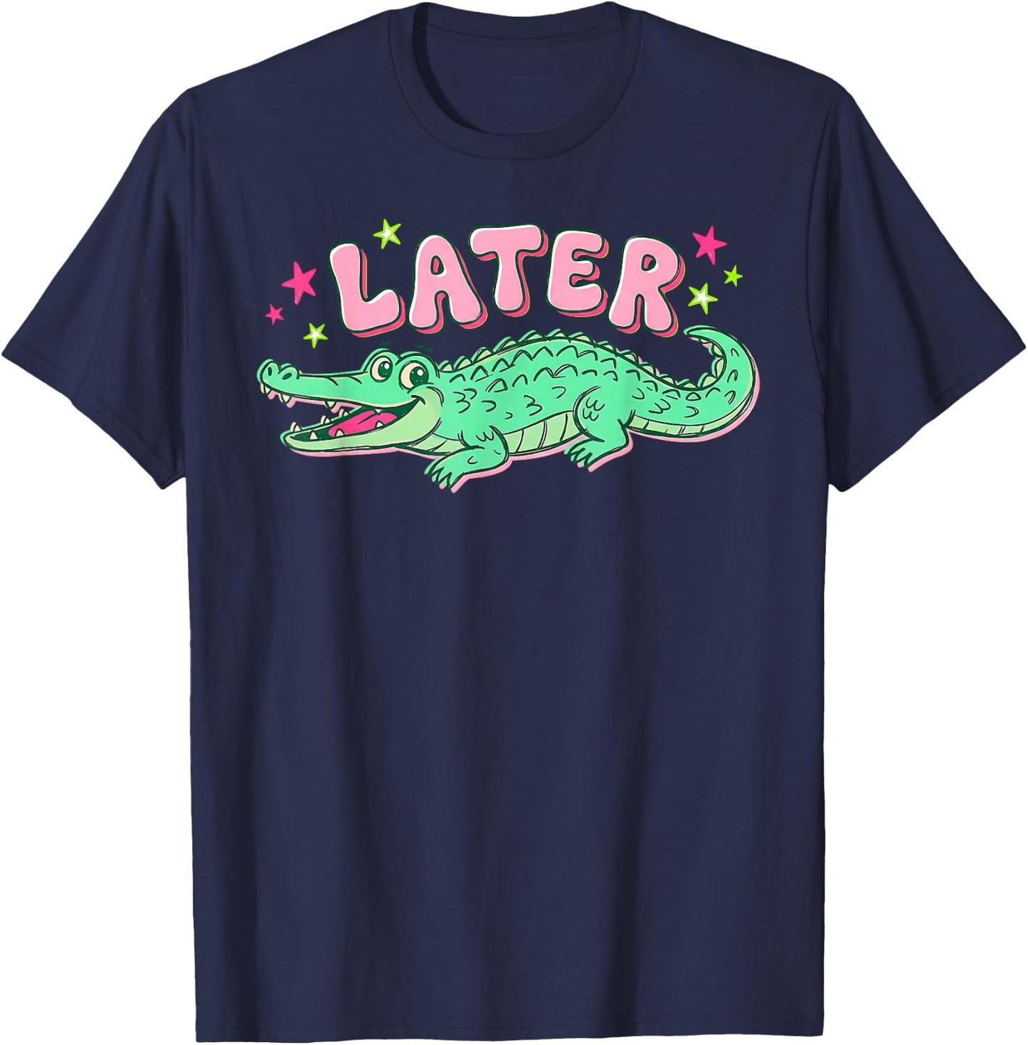 Funny Later Gator Sarcastic Saying Vintage Later Alligator T-Shirt - T-Shirt | Navy