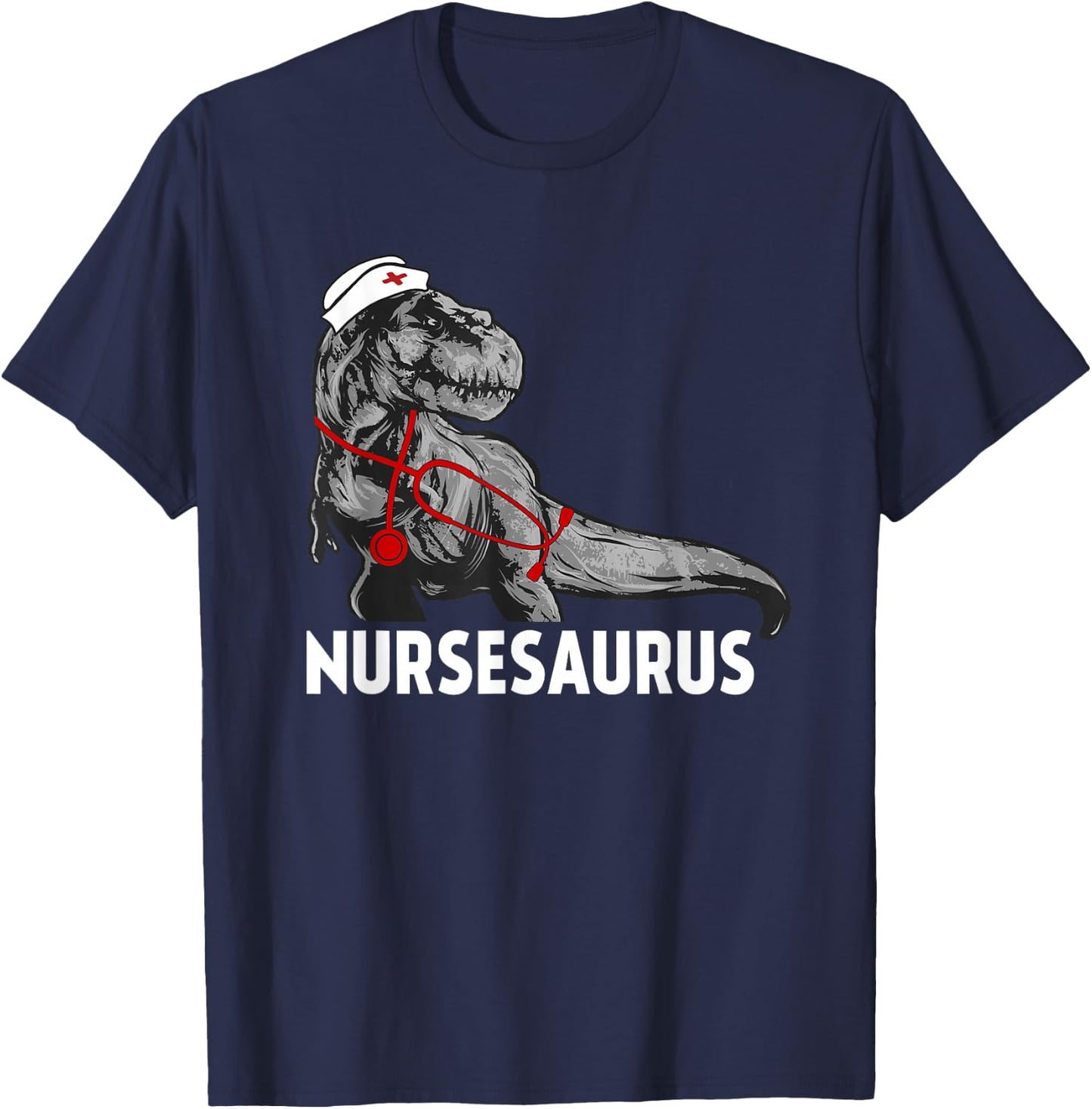 Nurse Saurus Funny T-Shirt - T-Shirt | Navy