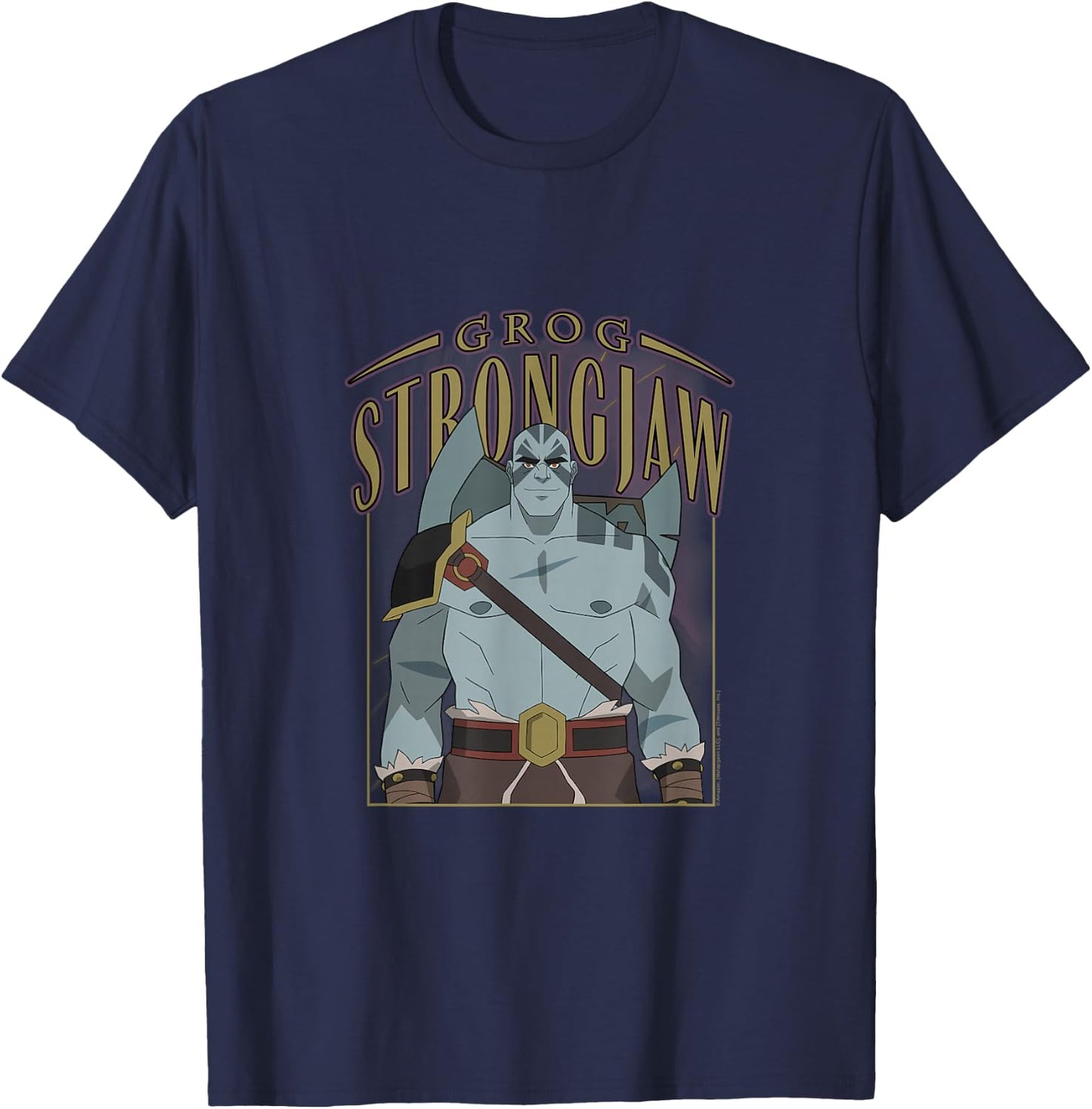 The Legend of Vox Machina Grog Strongjaw T-Shirt - T-Shirt | Navy
