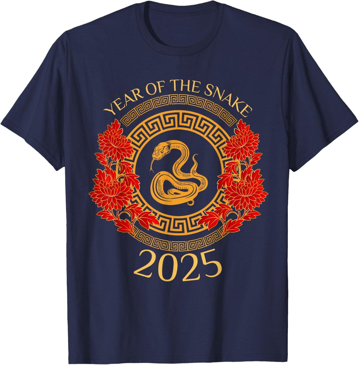 Year Of The Snake 2025 Lunar New Year Chinese New Year 2025 T-Shirt - T-Shirt | Navy