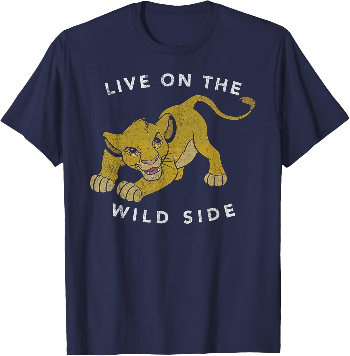 Disney The Lion King Simba Live On The Wild Side Portrait T-Shirt - T-Shirt | Navy