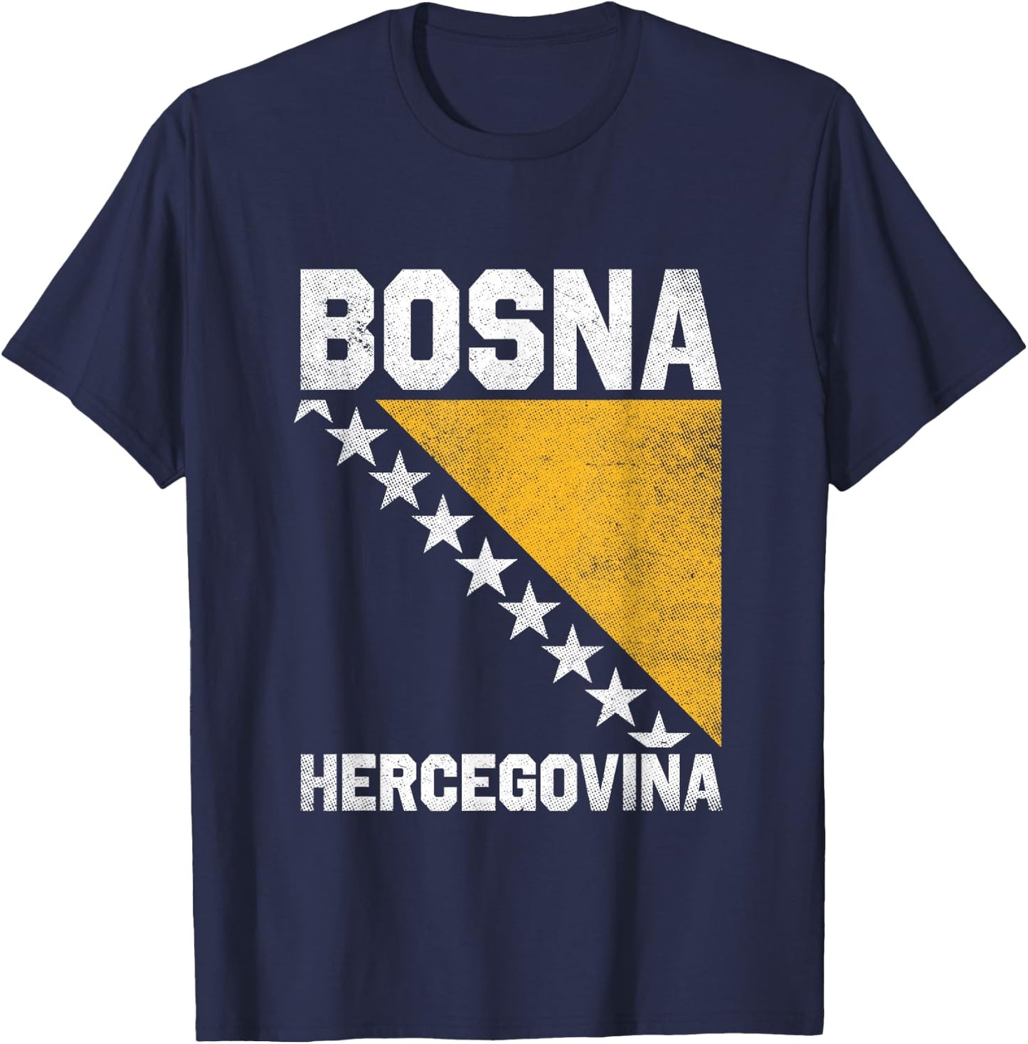 Bosnian Flag Balkan Bosnia and Herzegovina Bosna T-Shirt - T-Shirt | Navy