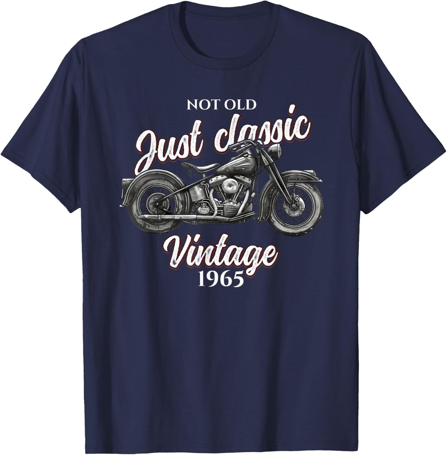 60th Birthday Man Motorcycle Biker Biker 1965 T-Shirt - T-Shirt | Navy