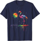 Flamingo Bird Colourful Artwork Splash Flamingo Lover T-Shirt - T-Shirt | Navy