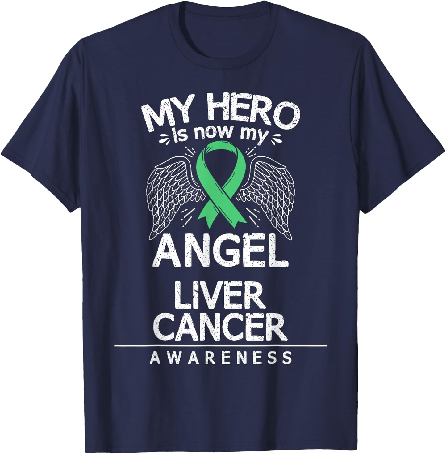 Primary Hepatic Malignancy Gift Liver Cancer Awareness T-Shirt - T-Shirt | Navy