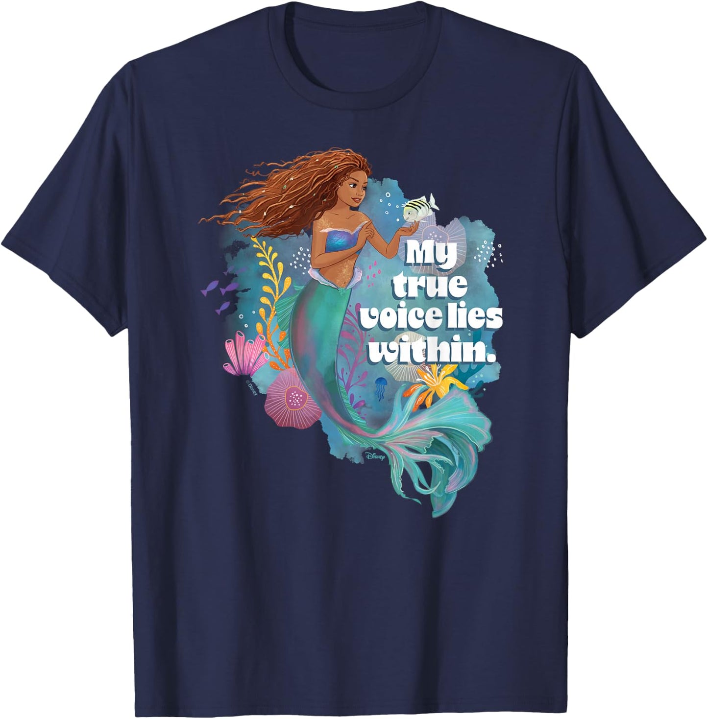 Little Mermaid - True Voice Lies Within T-Shirt - T-Shirt | Navy