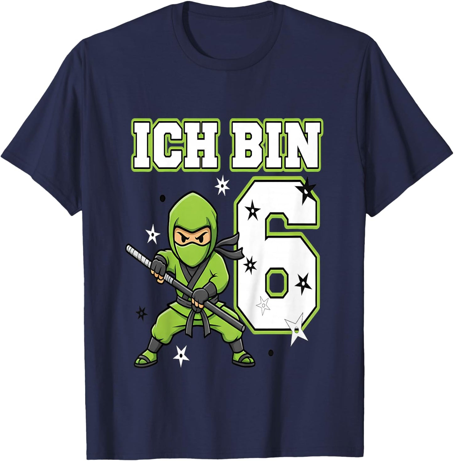 Ich Bin 6 Ninja Geburtstag 6 Jahre Junge Karate T-Shirt - T-Shirt | Navy