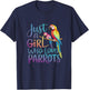 Just a girl who loves Parrots | Funny Parrot lover Girl T-Shirt - T-Shirt | Navy