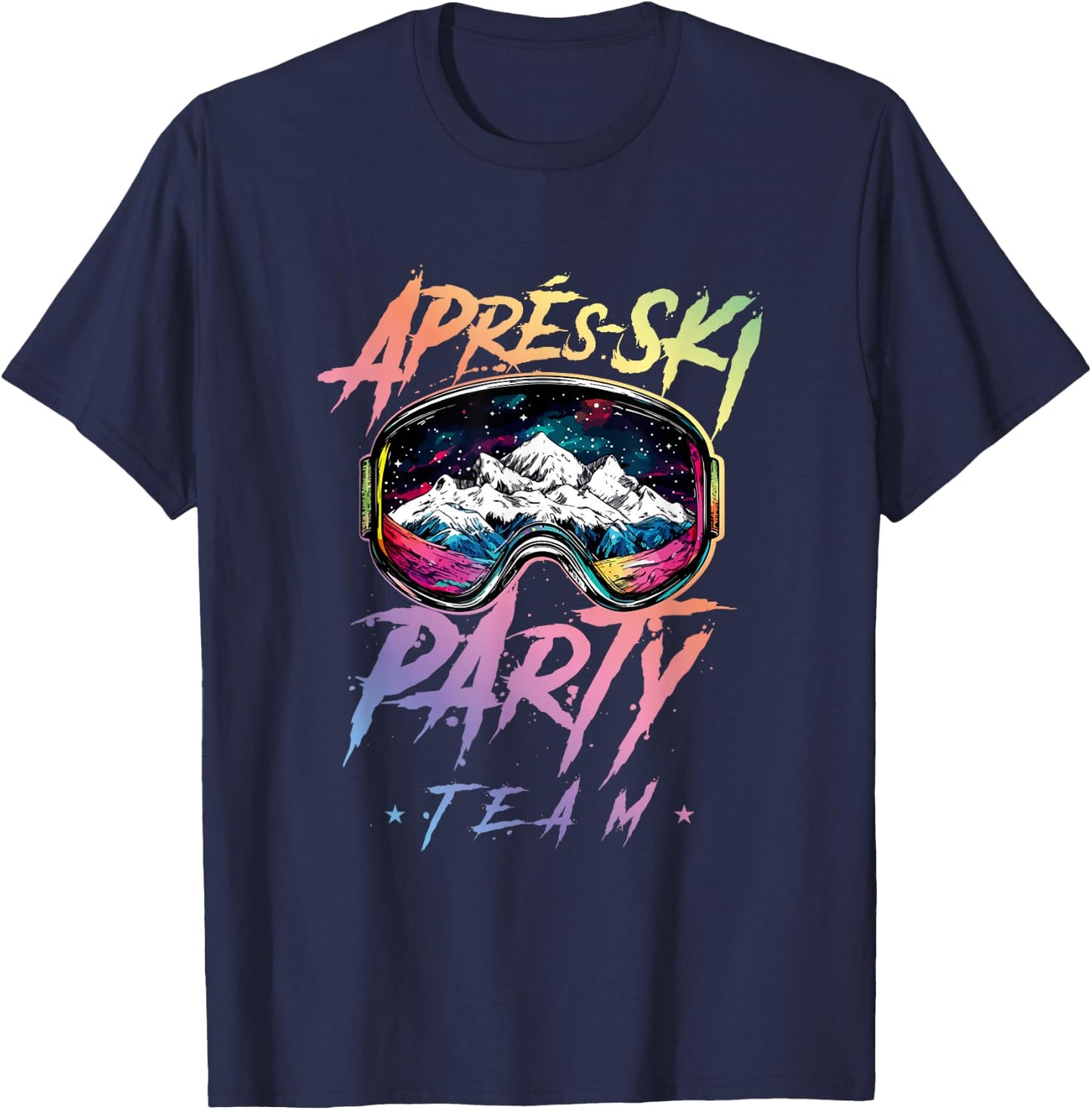 Apres Ski Party Team 2026 | Colorful T-Shirt - T-Shirt | Navy