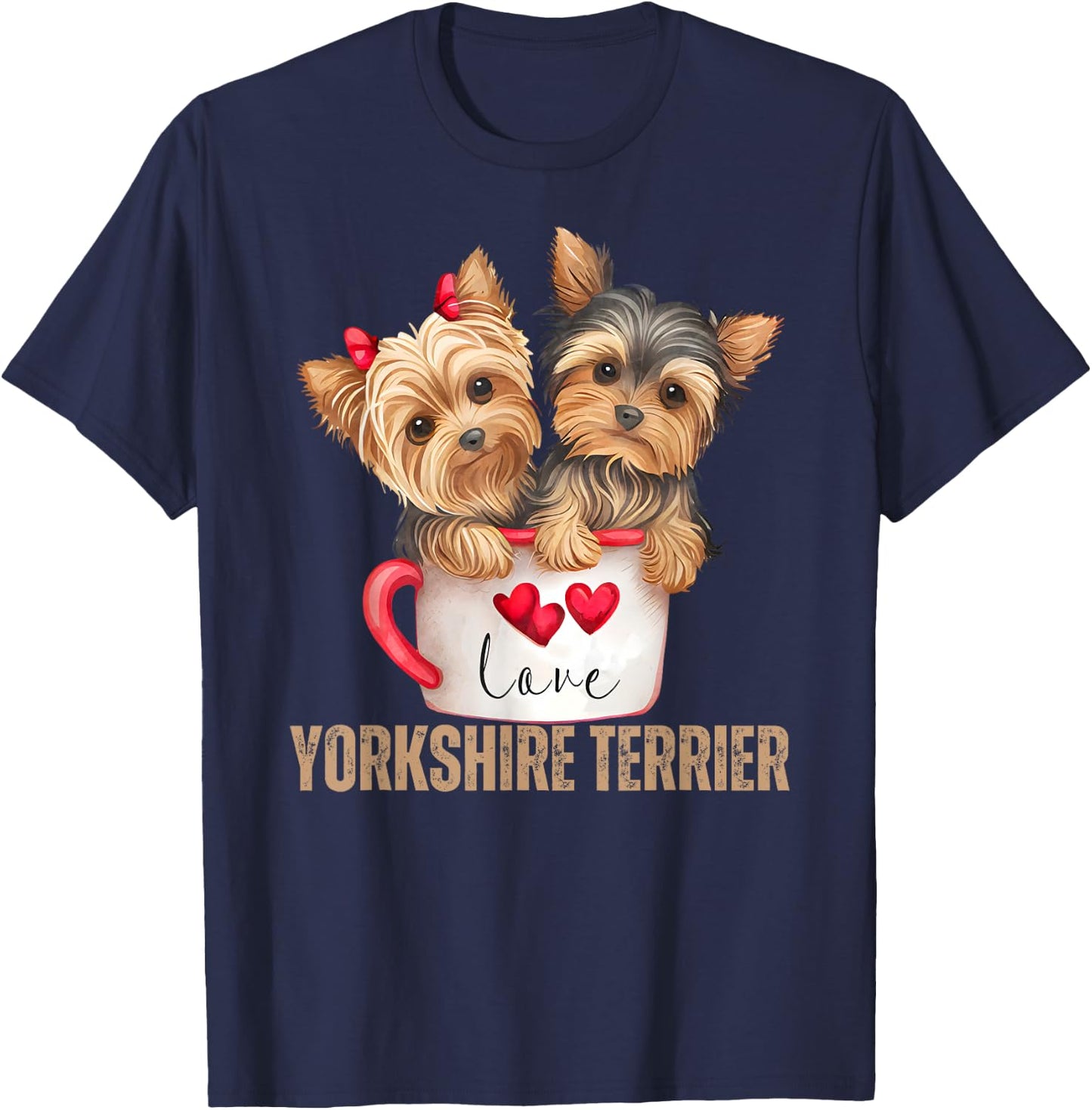 Yorkshire Terrier Dog Lover Gifts Shirt Yorkie T-Shirt - T-Shirt | Navy