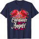 Memorial Heart Red Cardinal Bird Appear Angels are Near T-Shirt - T-Shirt | Navy