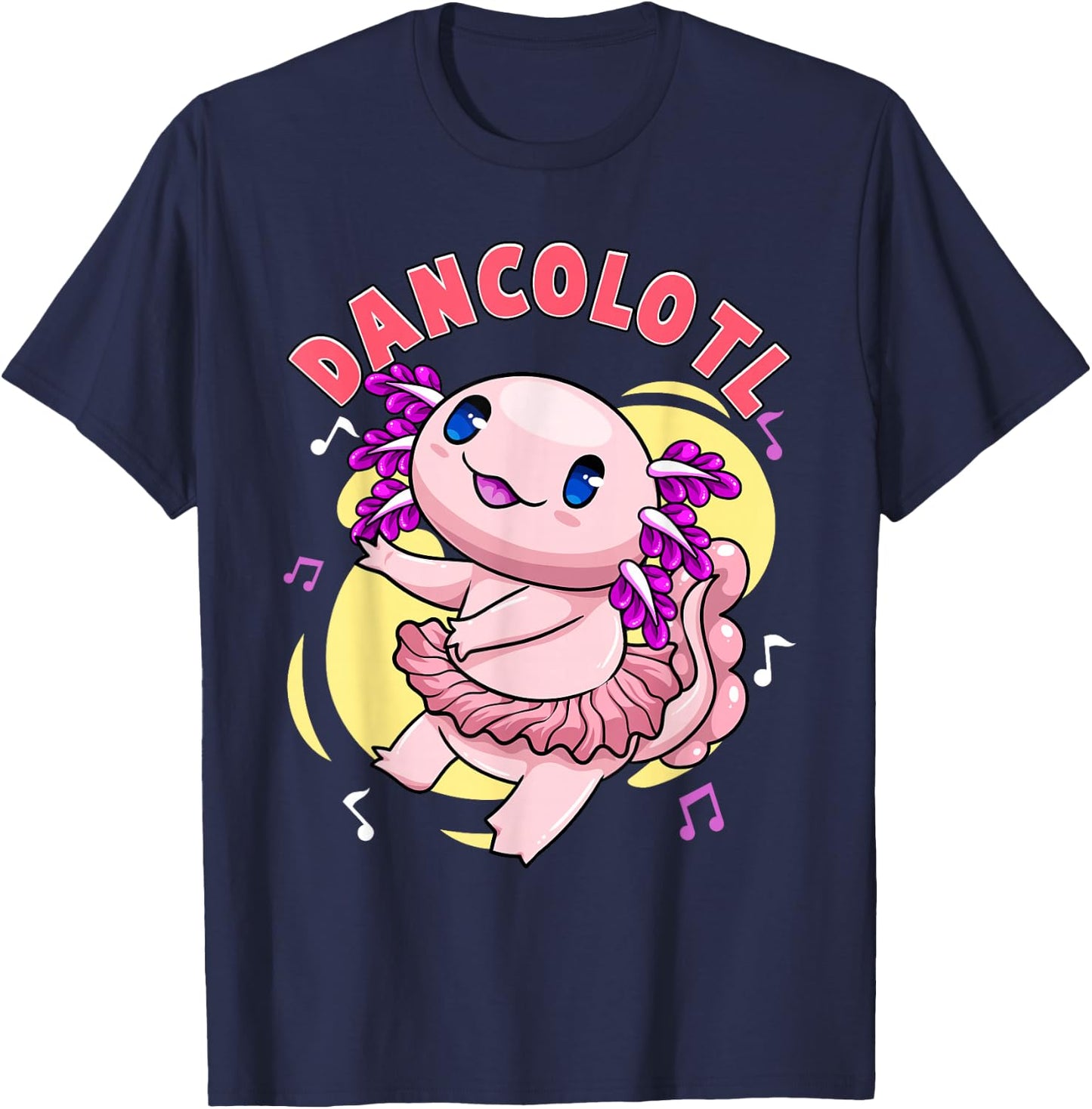 Dancolotl Kawaii Axolotl Dancing Axolotl Lover Ballet Dancer T-Shirt - T-Shirt | Navy