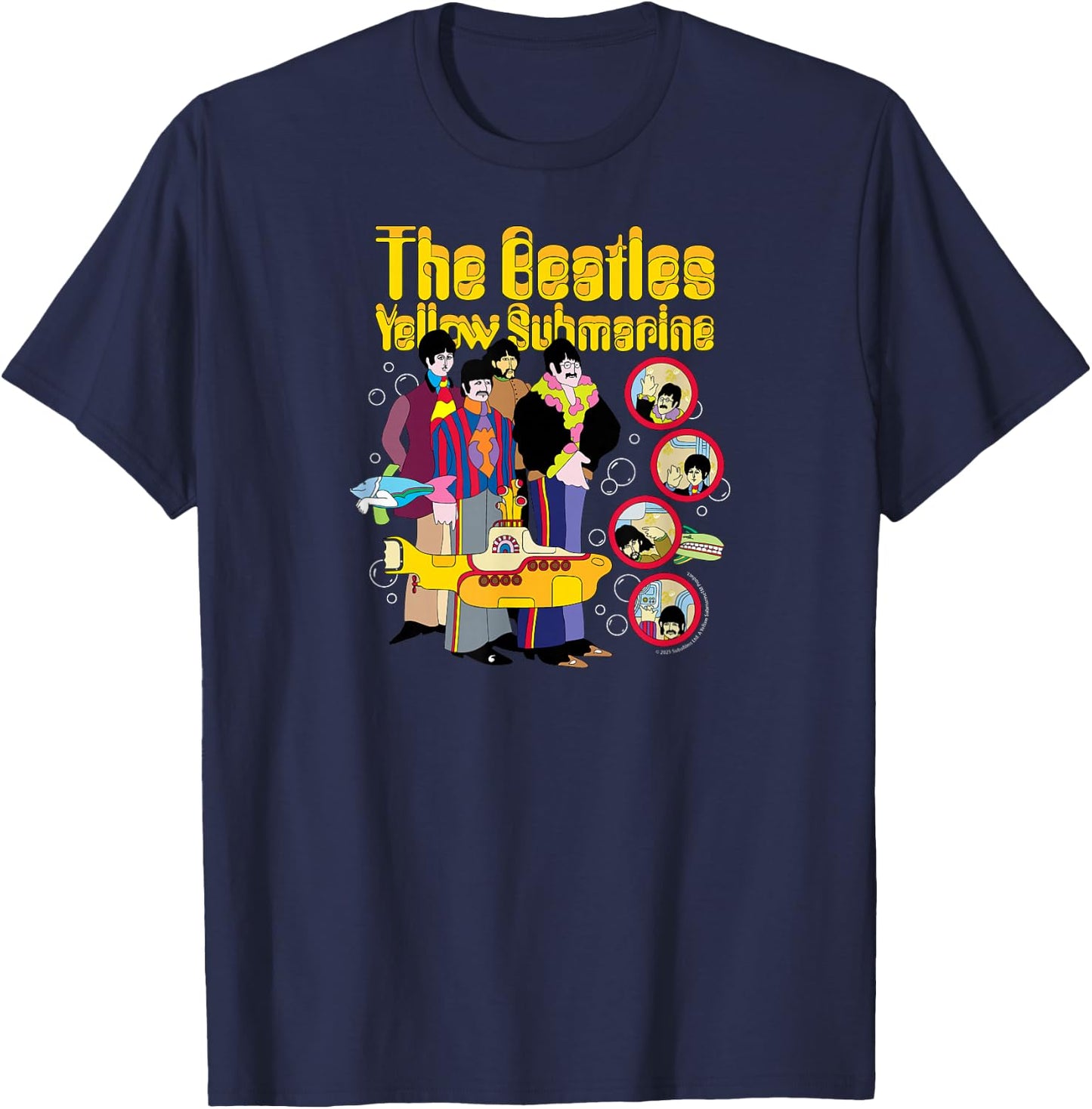 The Beatles - Yellow Submarine Adventure T-Shirt - T-Shirt | Navy