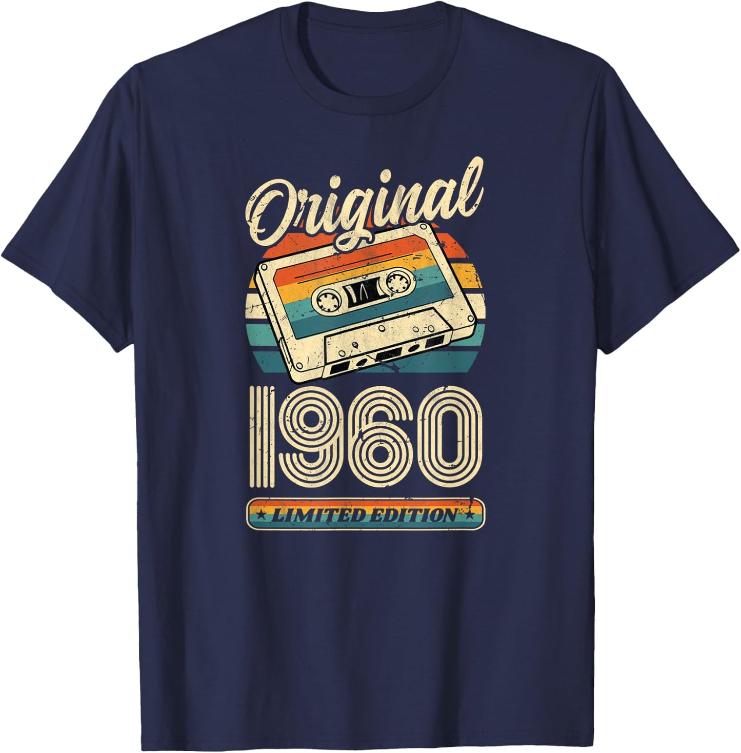 66.Geburtstag Retro Vintage 1960 Mann Frau Geschenk T-Shirt - T-Shirt | Navy