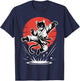 Funny Karate Cat Martial Arts Black Belt Fighter Jump Kick T-Shirt - T-Shirt | Navy