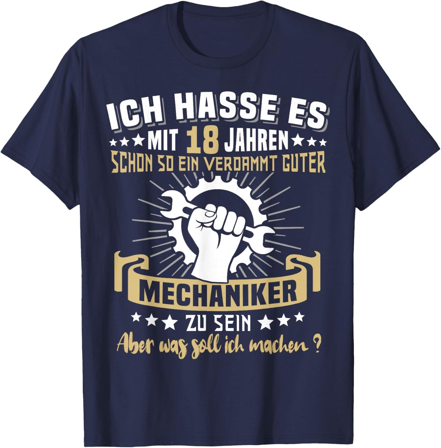 18 Jahre Automechaniker 18. Geburtstag KFZ Mechaniker T-Shirt - T-Shirt | Navy