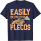 Plecostomus Pleco Fish Aquarium Food Tank Zebra Cave T-Shirt - T-Shirt | Navy