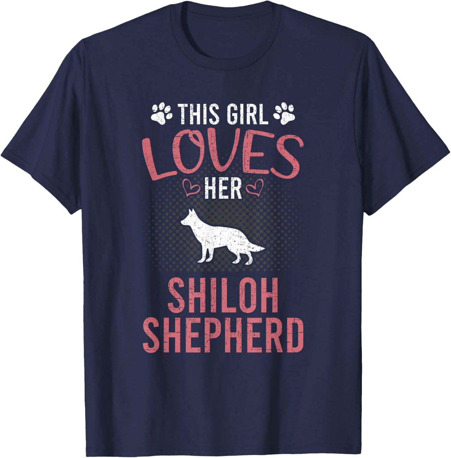 This Girl Loves Her Shiloh Shepherd Dog Lover T-Shirt - T-Shirt | Navy