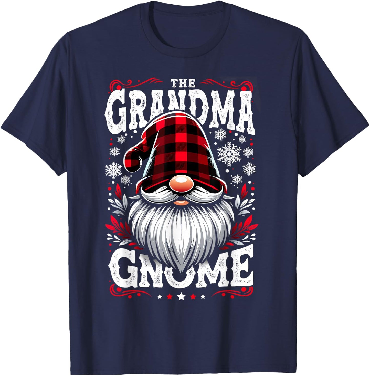 The Grandma Gnome Matching Family Christmas Pajama T-Shirt - T-Shirt | Navy