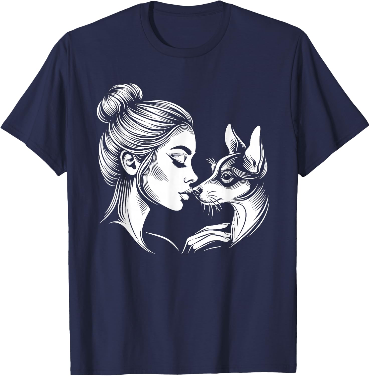 Rat Terrier Mom Cute Rat Terrier Dog Mother's Day T-Shirt - T-Shirt | Navy