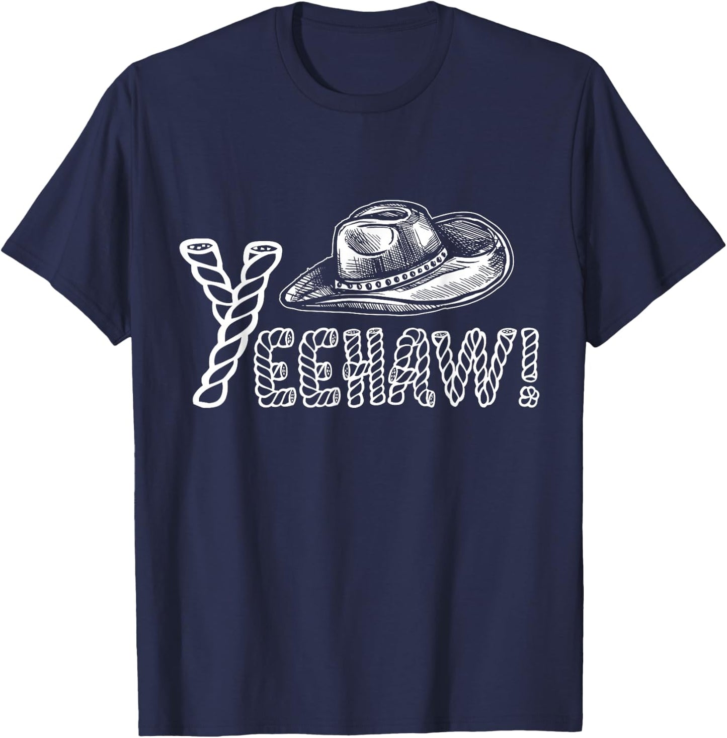 Yeehaw Cowboy Rodeo Gift Cowboy T-Shirt - T-Shirt | Navy
