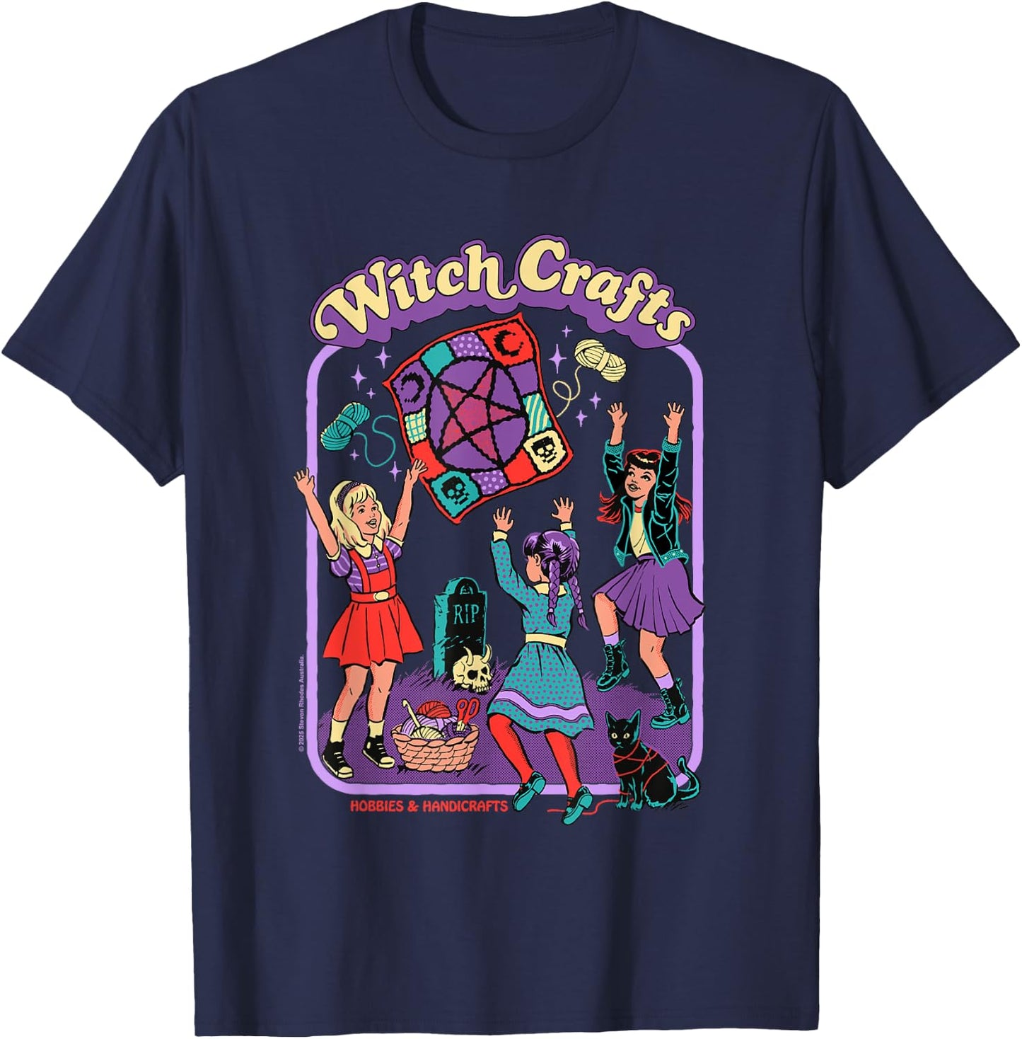 Witch Crafts Sarcastic Retro Vintage Funny Adult Humor T-Shirt - T-Shirt | Navy