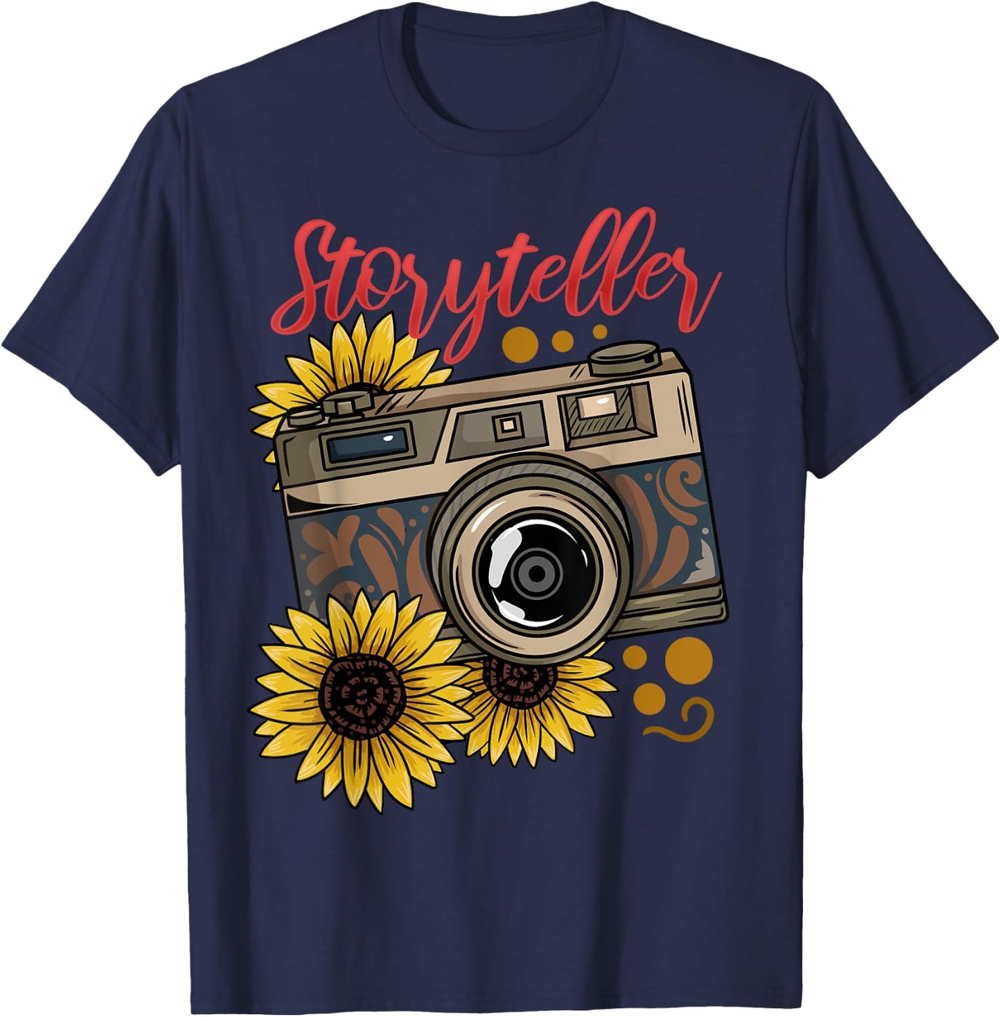 Photographer Photography Storyteller Camera Gift T-Shirt - T-Shirt | Navy