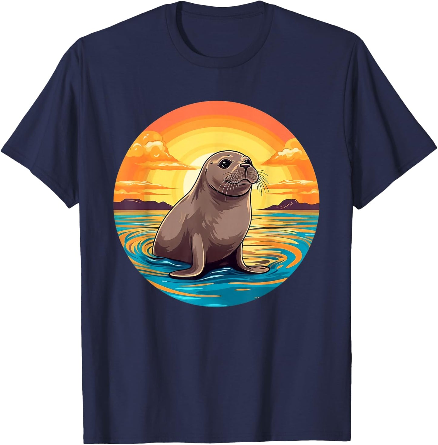 Cartoon Seal I Seal for Children T-Shirt - T-Shirt | Navy