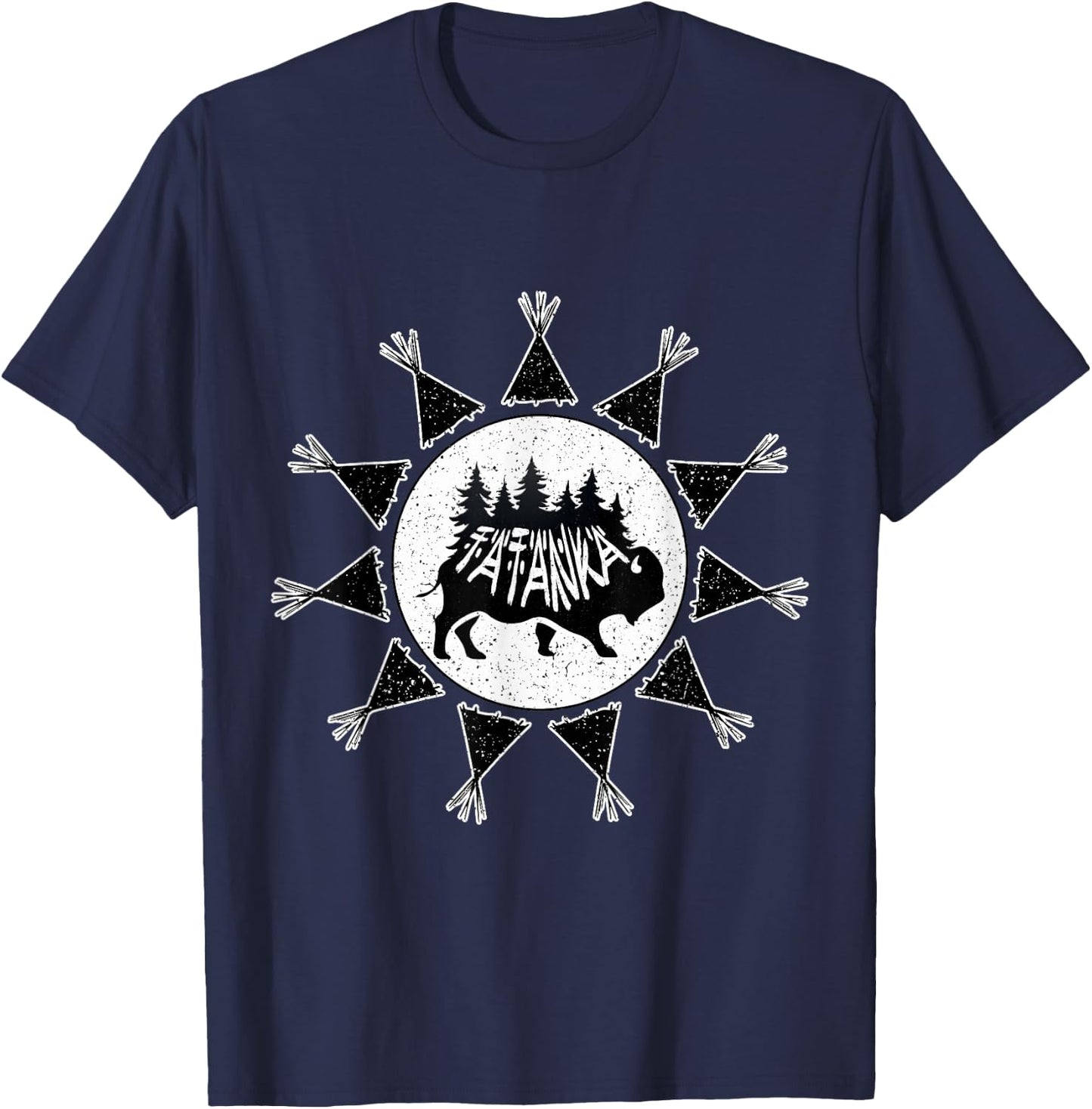 Oglala Lakota Sioux Indigenous Native Aerican Tribe T-Shirt - T-Shirt | Navy