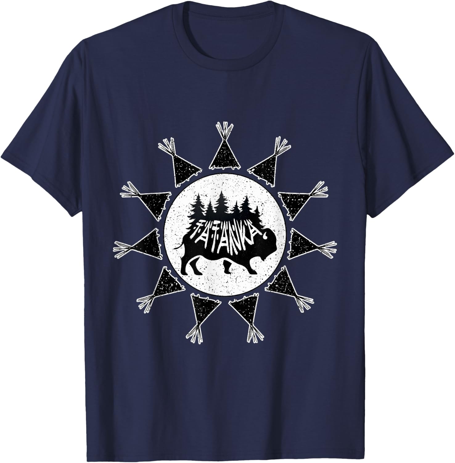 Oglala Lakota Sioux Indigenous Native Aerican Tribe T-Shirt - T-Shirt | Navy