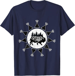 Oglala Lakota Sioux Indigenous Native Aerican Tribe T-Shirt - T-Shirt | Navy