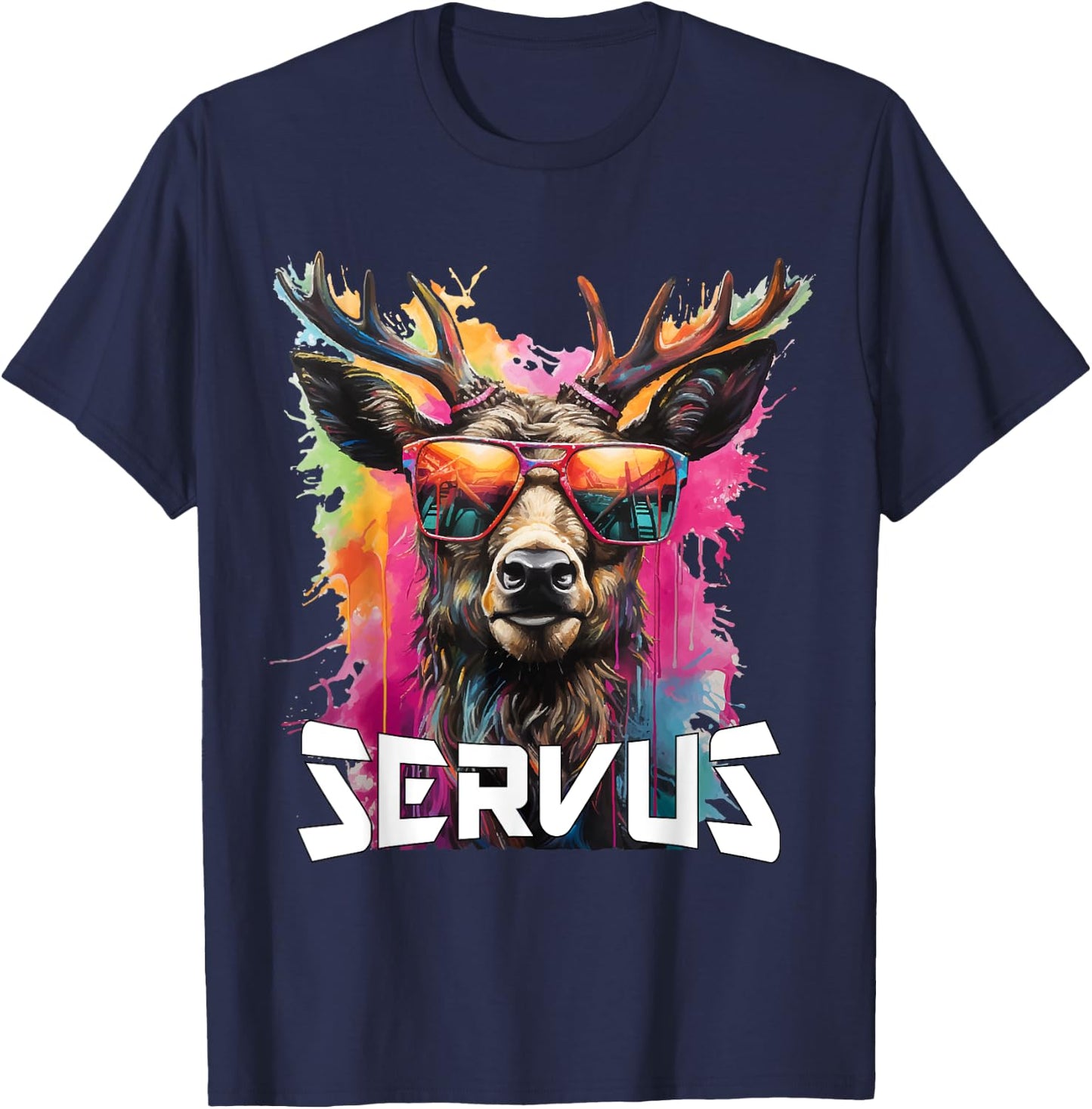 Servus Trachtenshirt Trachten Tracht Hirsch Tirol & Bayern T-Shirt - T-Shirt | Navy