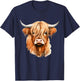 Western Shirts for Girls Men, Highland Cow Gifts Cow, Scottish Highland Cow, Western Wear, Highland Cow T-Shirt - T-Shirt | Navy