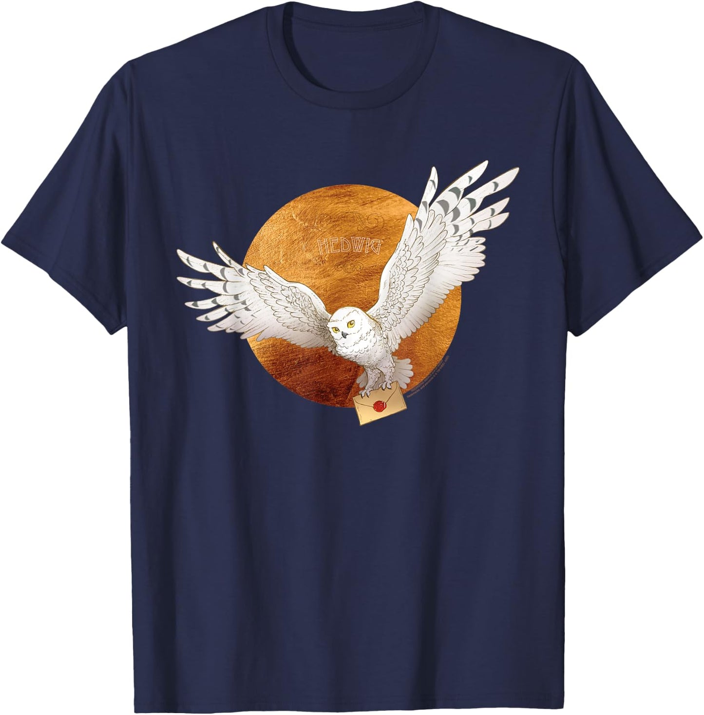 Harry Potter Hedwig Moon , black T-Shirt - T-Shirt | Navy