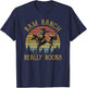 Ram Ranch Really Rocks Cowboy Riding Horse Western Country T-Shirt - T-Shirt | Navy